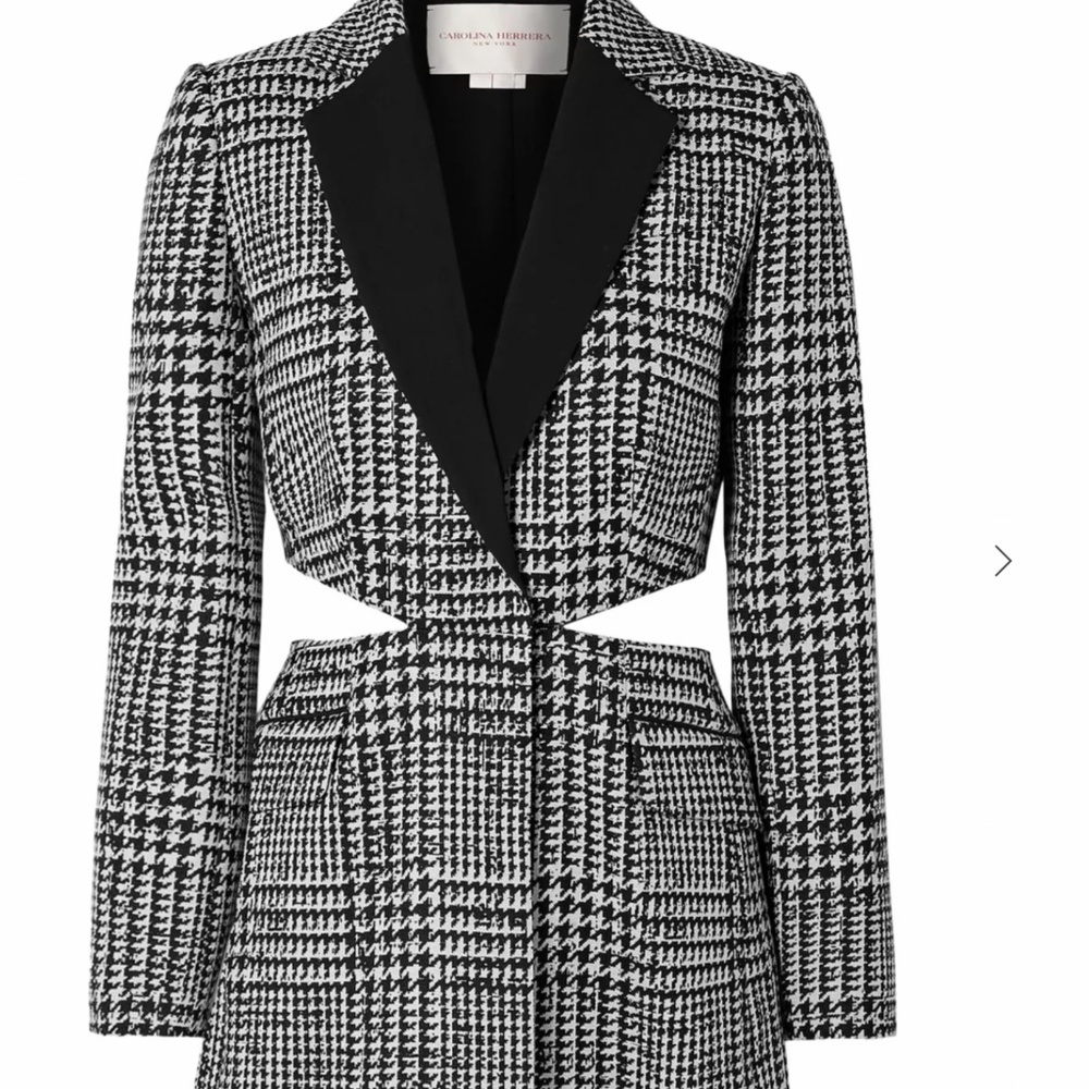 ISO CAROLINA HERRERA SILK BLEND CUT OUT JACKET